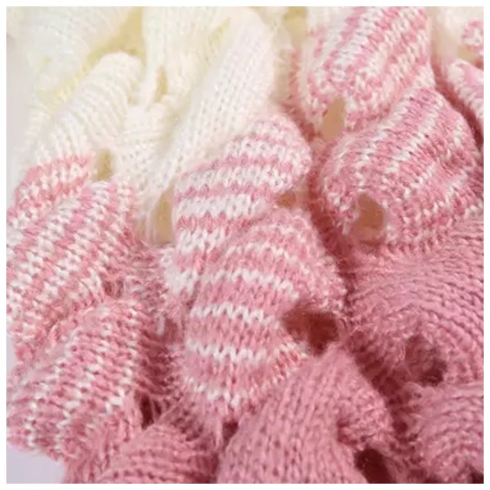 Pink & Cream Hand Knit Sweater - Picture 10 of 13